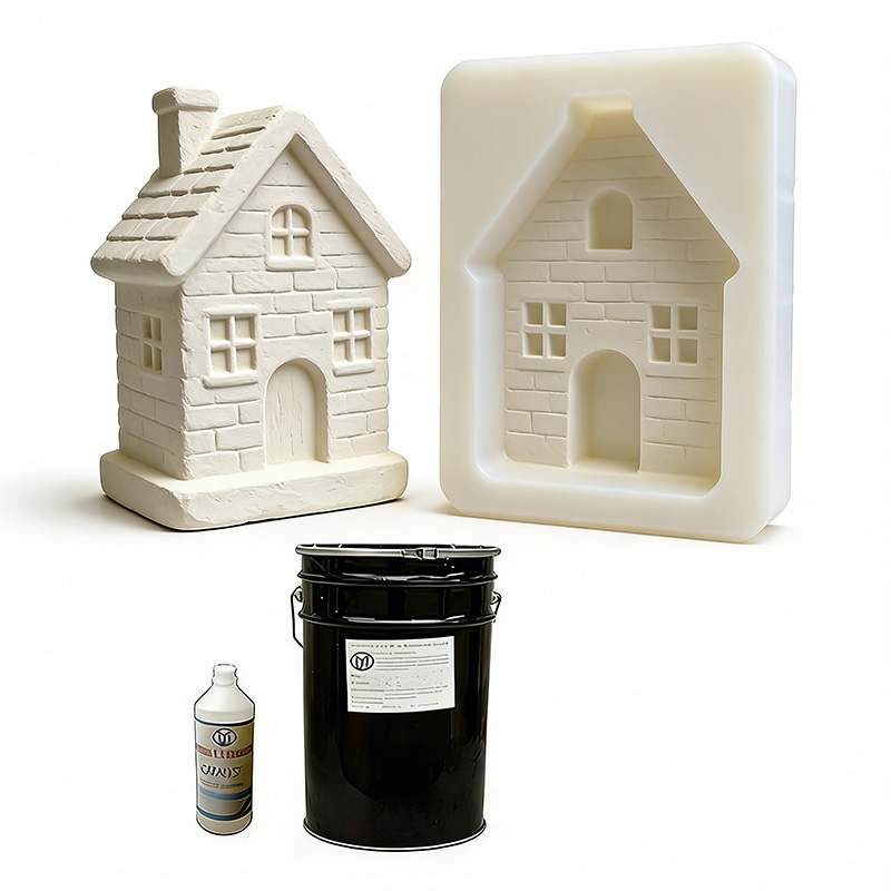 Condensation curing silicone mold rubber