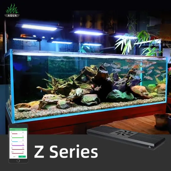 WEEEKAQUA Z400D PRO Adjustable Height LED Aquarium Light with Sunrise Sunset Effect