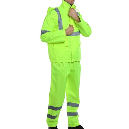 ANSI/ISEA107-2020 WODYPROOM PU Long Rain Kurtka dla mężczyzn
