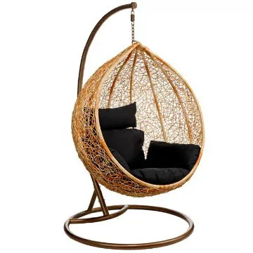 Patio furniture foshan wicker rattan indoor swings