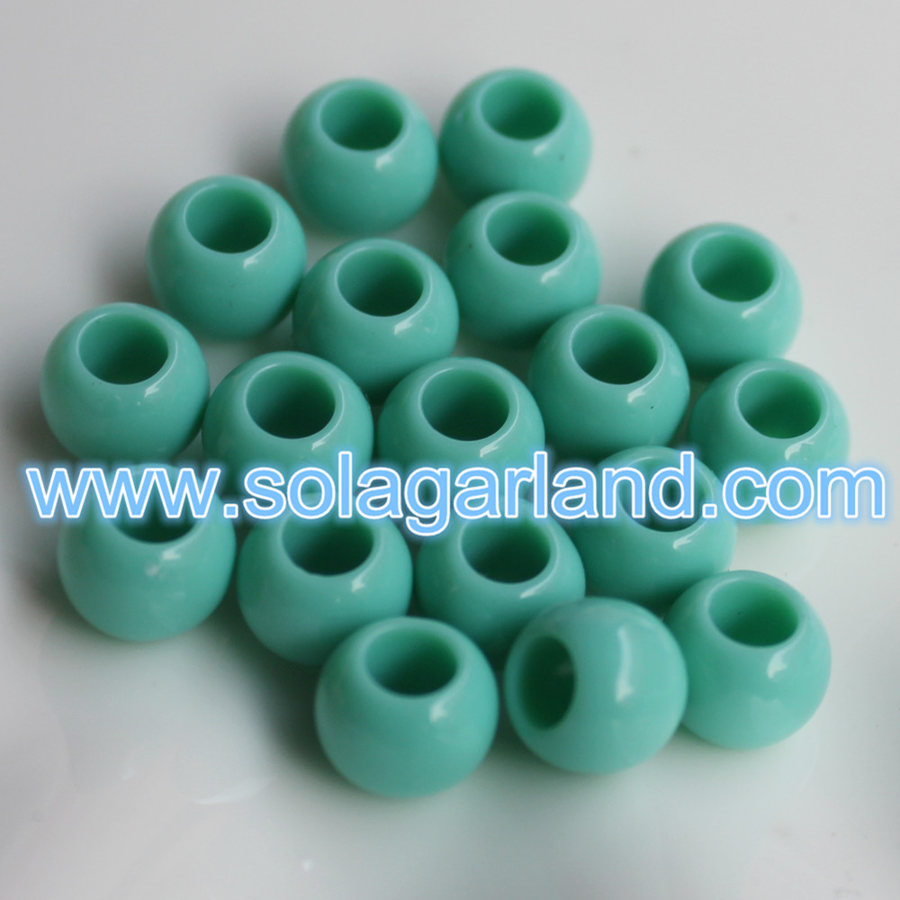 9MM Large Hole Plastic Round Beads