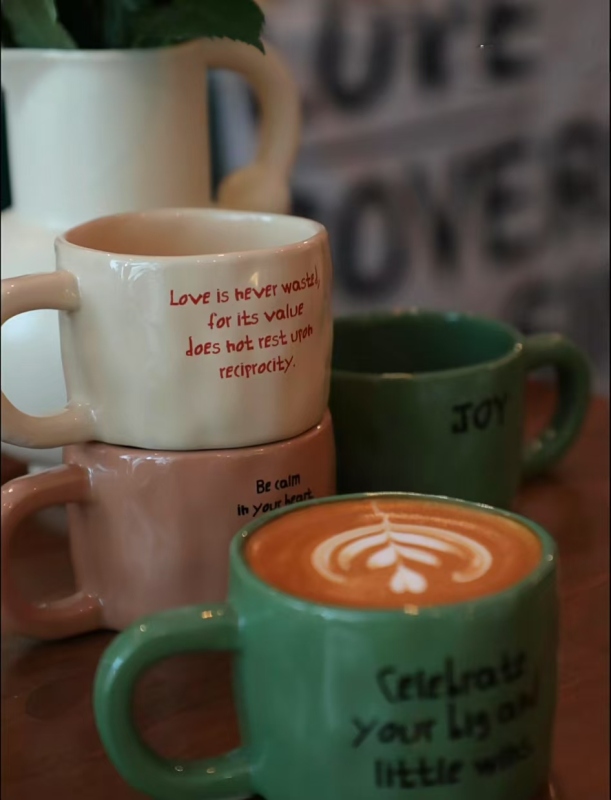 Inspirational Quote Ceramic Mugs Set