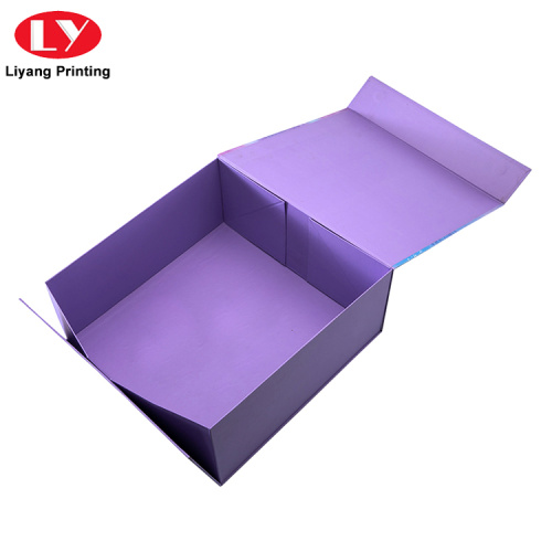 Caja de regalo de almacenamiento plegable de papel plegable con cierre magnético