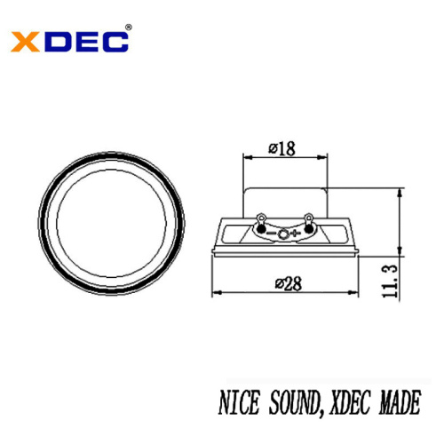 Wholesale price 28mm 4Ohm 2W mini speaker