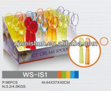 Plastic transparent ice cream spoon
