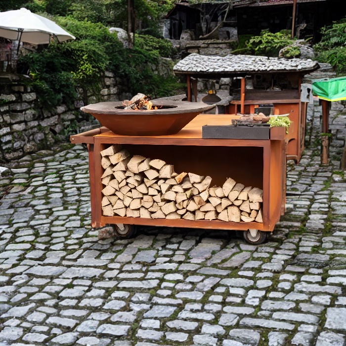 Weathering steel grill