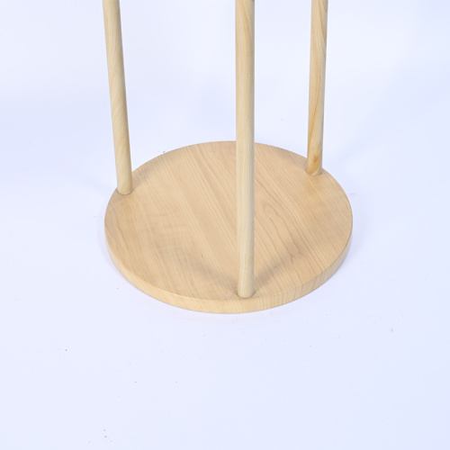 Modern Round Shelf Light Wooden Storage Rack