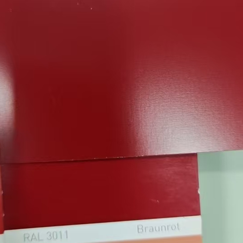 red color coated steel