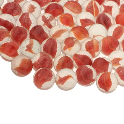 16mm Glass Marbles, Pack of 100, Kids Marble Ball Run Game Toy, Chinese Checkers Marble Solitaire Beads Home Decor