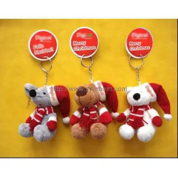 Plush Animal Keyring Christmas Keyring