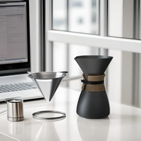 DHPO Stainless Steel Coffee Brewer & Tea Kettle Pour Over Set