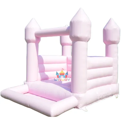 White Inflatable Bouncy Castle - Affordable Jumping Castle for Weddings