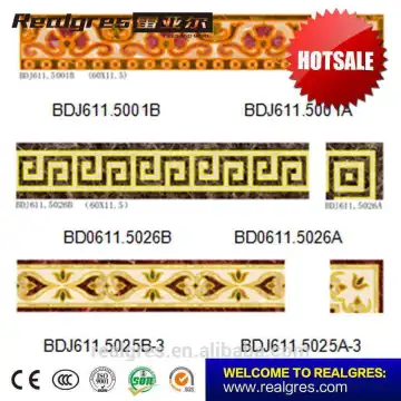 Foshan manufacture promotional wood garden border porcelain tile