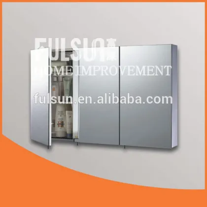Tri-view Stainless Steel Bathroom Mirror Cabinet, Modern Bathroom Furniture