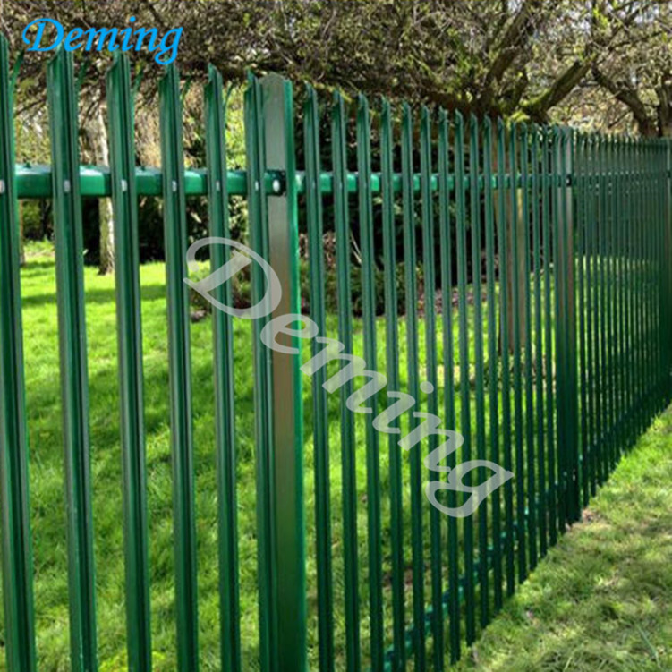 D and W type Palisade Fencing / Galvanized Steel Palisade Fence Panel