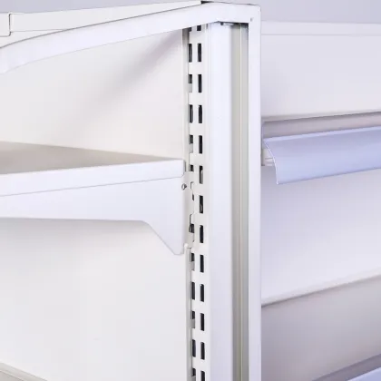 Drug store double-sided shelves