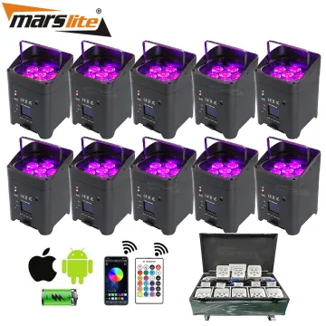 Wireless Uplight with 6x18W RGBWAUV LED: Perfect for DJ, Wedding, and Stage Lighting