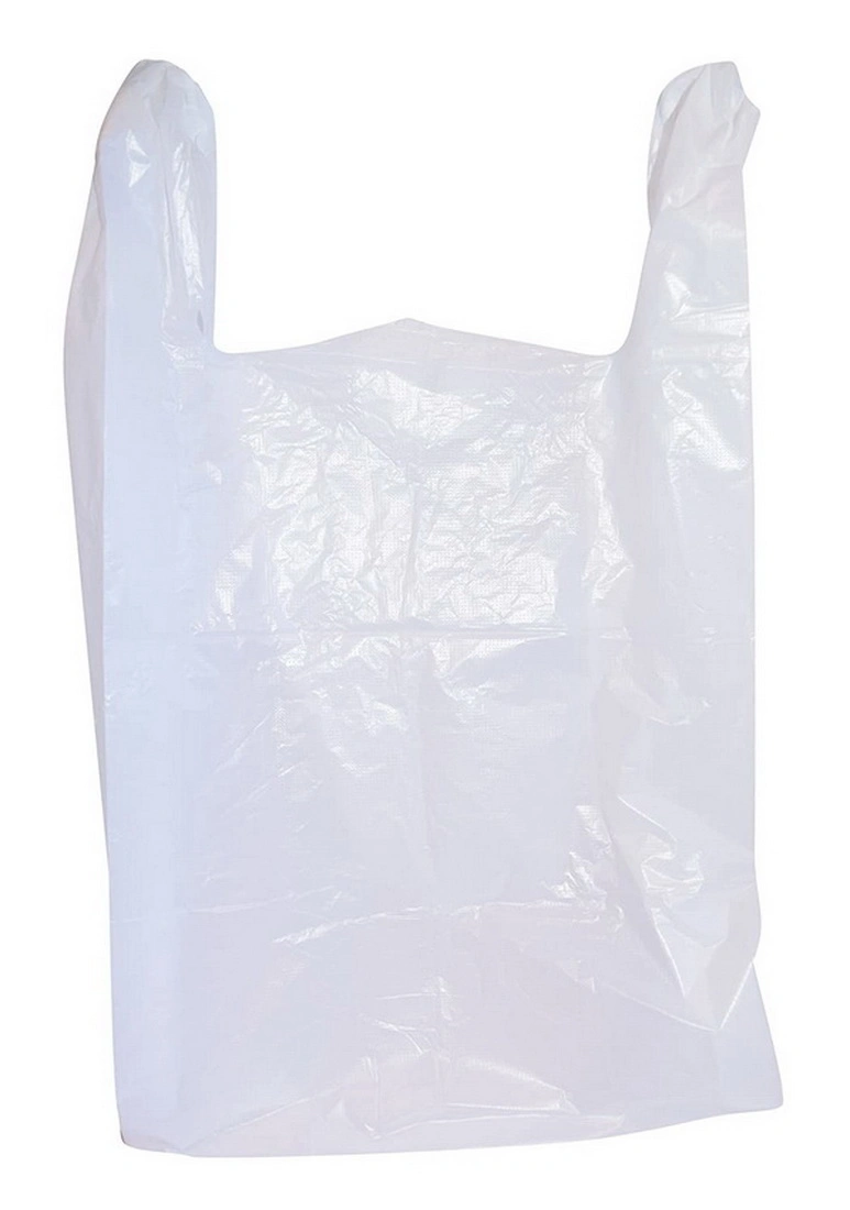 White Custom Printed Polythene Shopping Grocery Packaging Bag for Sale