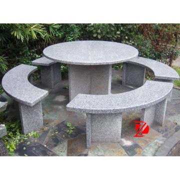 decorative outdoor granite tables and benches