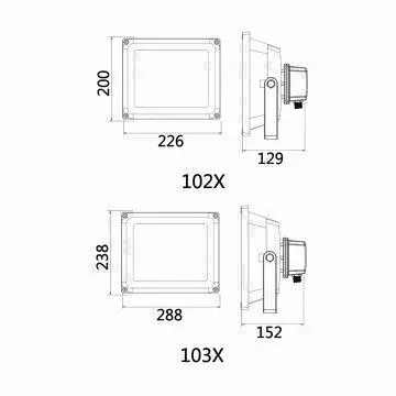 LED Floodlights, Norma, 30/50W, IP65