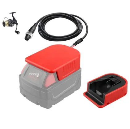 Milwaukee 18V Battery Charger Adapter for Fishing Reels (Daiwa, Shimano 14.4V BM2300 BM2900)