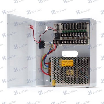 12Vdc 10a CCTV camera power supply switching 11V 13V 14V 9CH