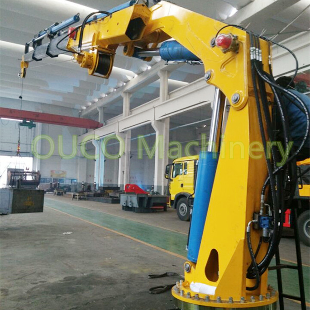 2T6M Telescopic Hydraulic Pedestal Folding Boom Hiab Crane China