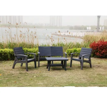 Luxurious Waterproof Garden Patio Set with Teak Outdoor Furniture