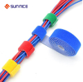 Adjustable Multicolor Nylon Hook and Loop Cable Straps