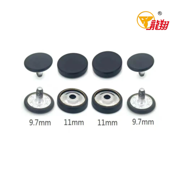 721# Black Coated Brass Magnetic Snap Button