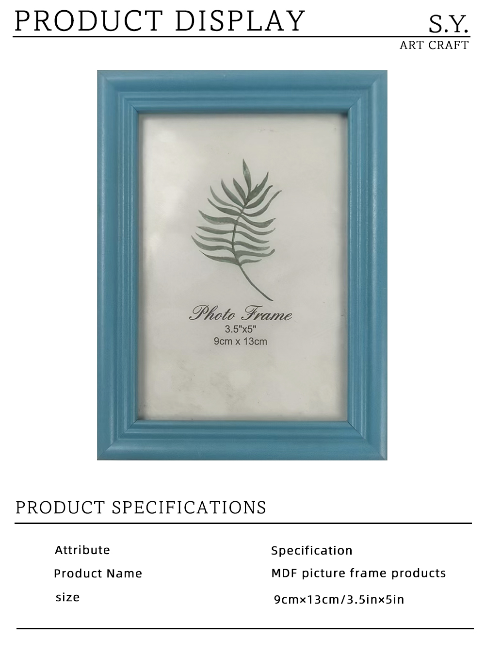 Light Blue MDF Decorative Picture Frame X