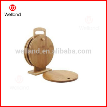 mini wood chopping board with stand