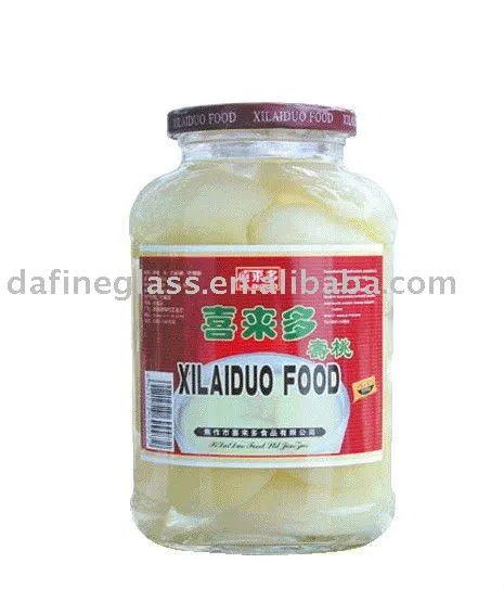 1L big clear round shape food glass packaging glass jar