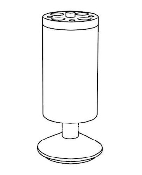 Small type round aluminium cabinet leg for aluminium cabinet (EF-018)