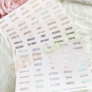 Holographic Sticker Money Savings Challenge Planner