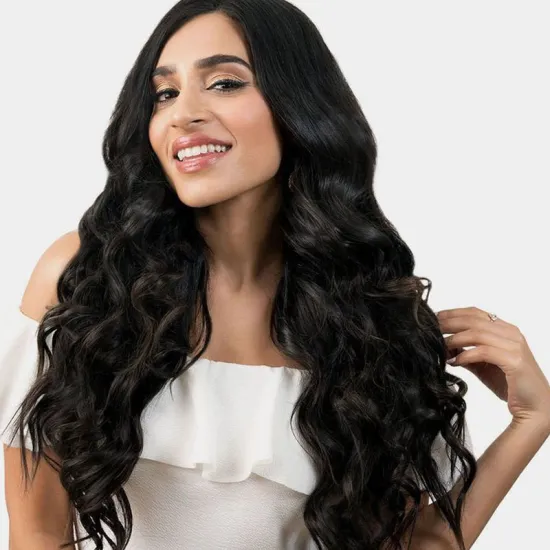Clip In Hair 24 inch clip in Synthetic  hair extensions  Colors Long Blonde Wavy  Clip In Hair Extensions High Temperature Fiber
