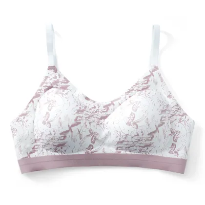 Full print young girls bra top without underwire