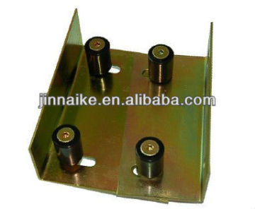 yellow galvanized upper guide nylon roller bracket with black roller