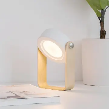 Portable Wooden Handle LED Lantern & Folding Table Lamp for Bedroom Reading
