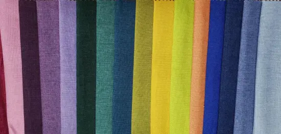 Plain 100%Polyester Woven Linen Fabric for Sofa