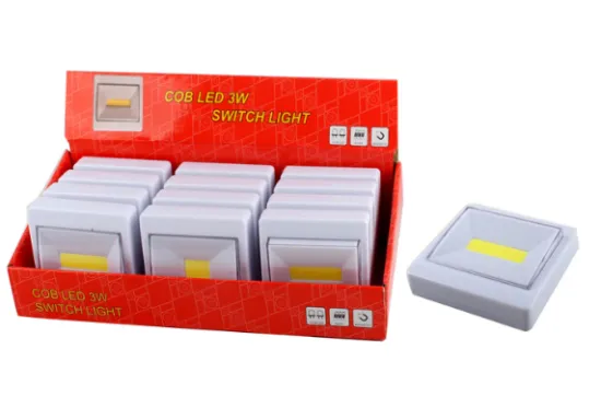 Battery powered COB light cordless COB switch light with magnets