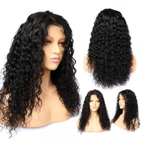 Hight quality pre plucked gray water wave wigs 100% virgin human hair