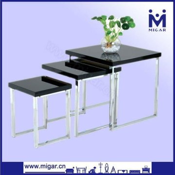 Steel tube wooden Nesting Coffee Table Set MGT-5150