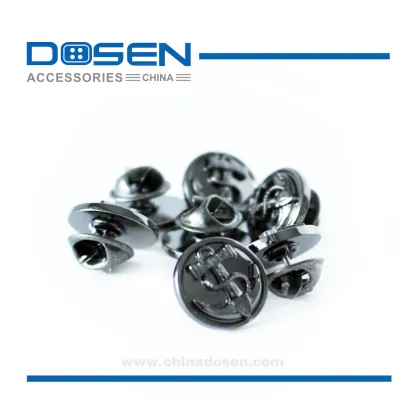 Black Metal Anchor Pattern With Rope Emblem Small Tie Decorations Brooch Hollow Butterfly Button Pin Badges With Clutch Bach