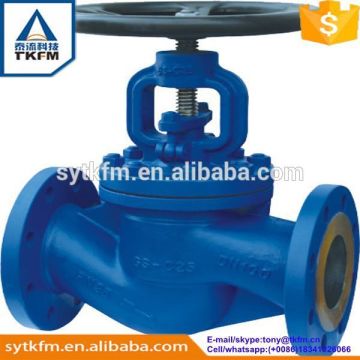 TKFM pipeline used WCB bellows seal globe valve pn16