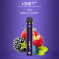 Iget xxl 1800 puffs thiết bị pod dùng một lần