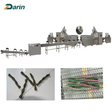 Single extruding line dog snacks processing machine