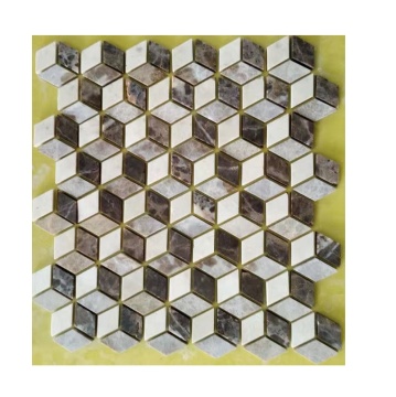 Mosaico in marmo 3D con colori di pietra mista
