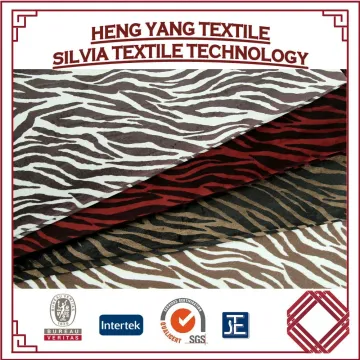 Polyester Animal Skin Print Zebra-stripe Tiger Stripe Style Velvet Designs Micro Velboa Fabric