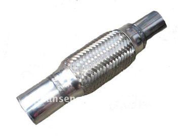 Exhaust flexible pipe with nipple
